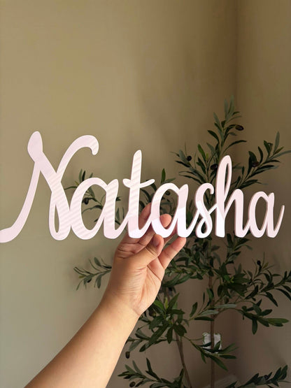 ACRYLIC NAME BACKDROP