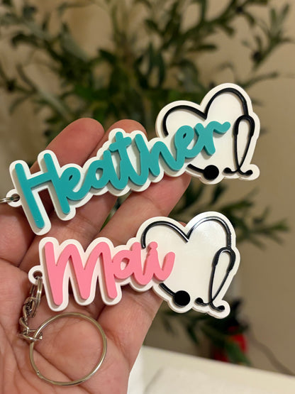 STETHOSCOPE KEYCHAIN with NFC