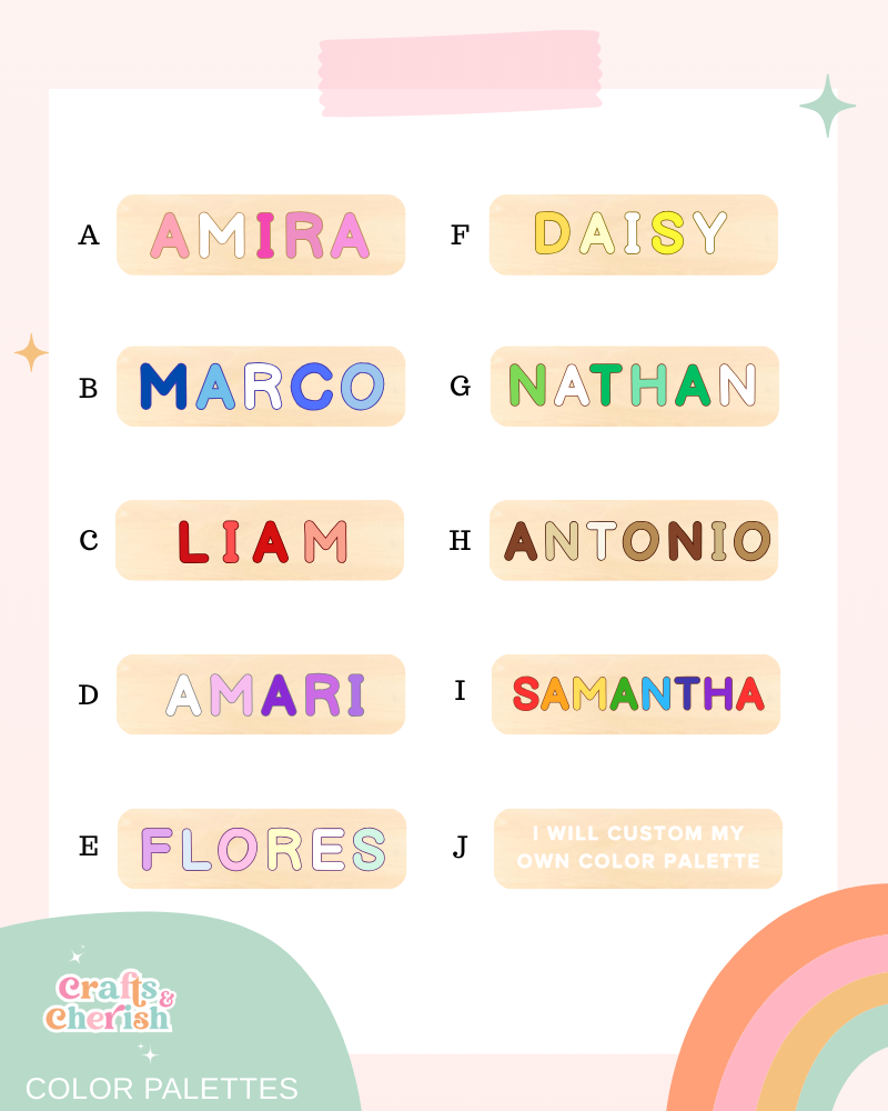 WOODEN NAME PUZZLE (2 NAMES)