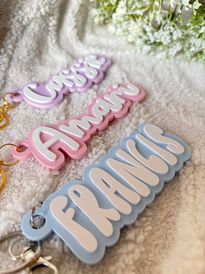 ACRYLIC NAME KEYCHAIN (CUTESY)